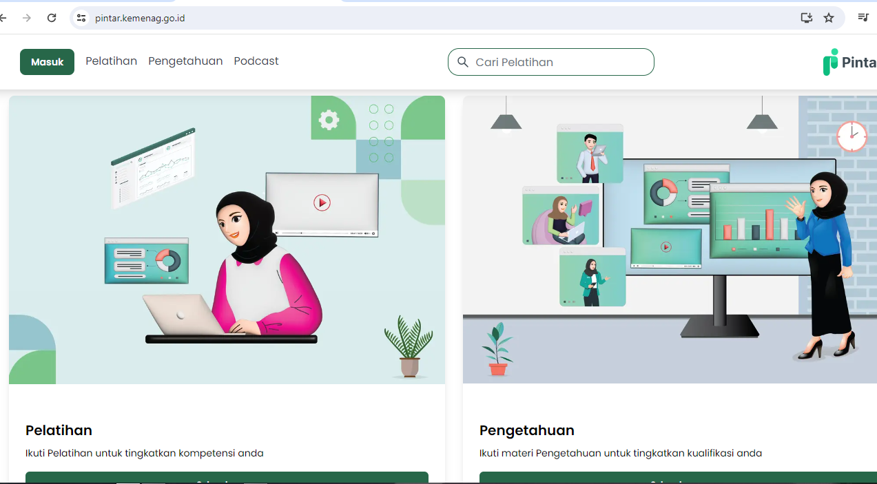 Gambar sampul PINTAR, Menggali potensi melalui pelatihan online