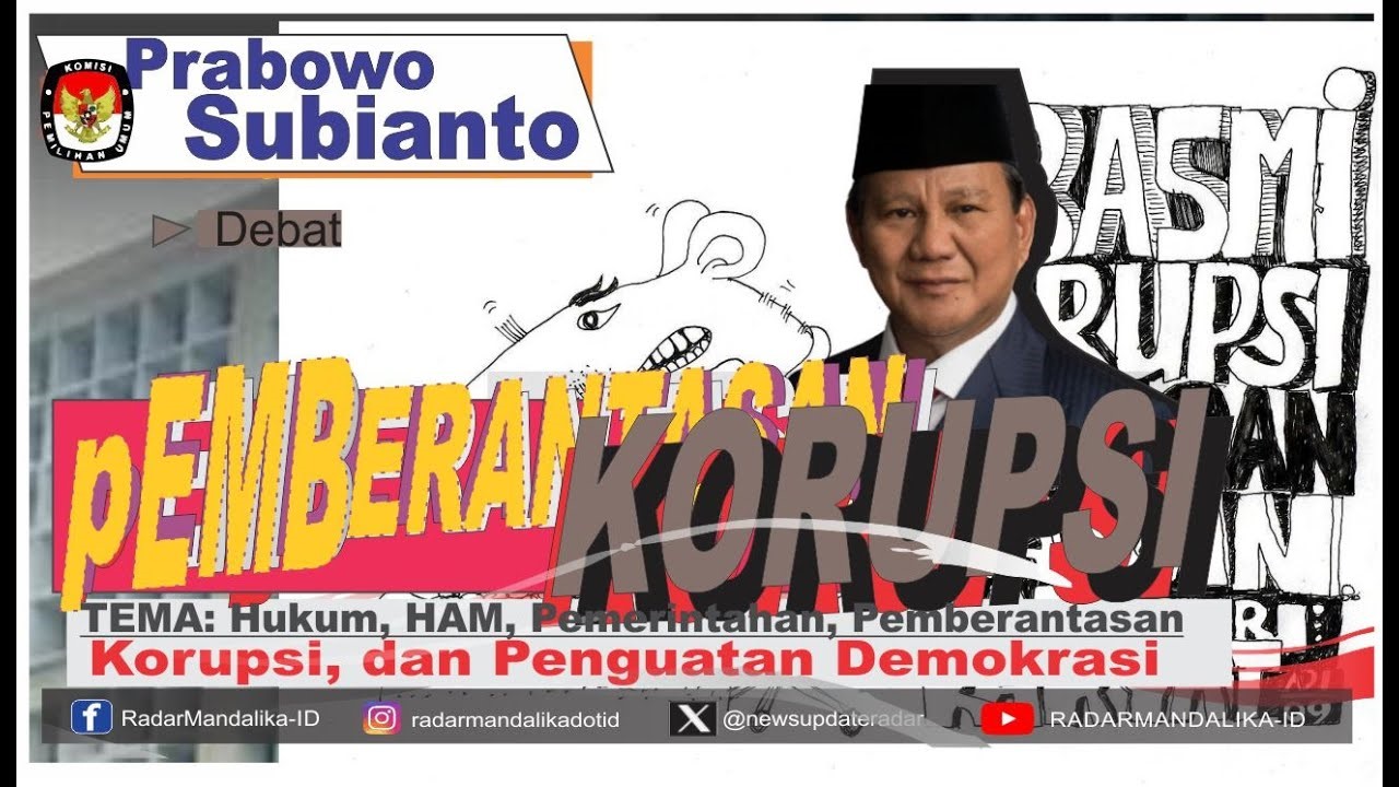 Gambar sampul Presiden Prabowo: Janji Pemberantasan Korupsi