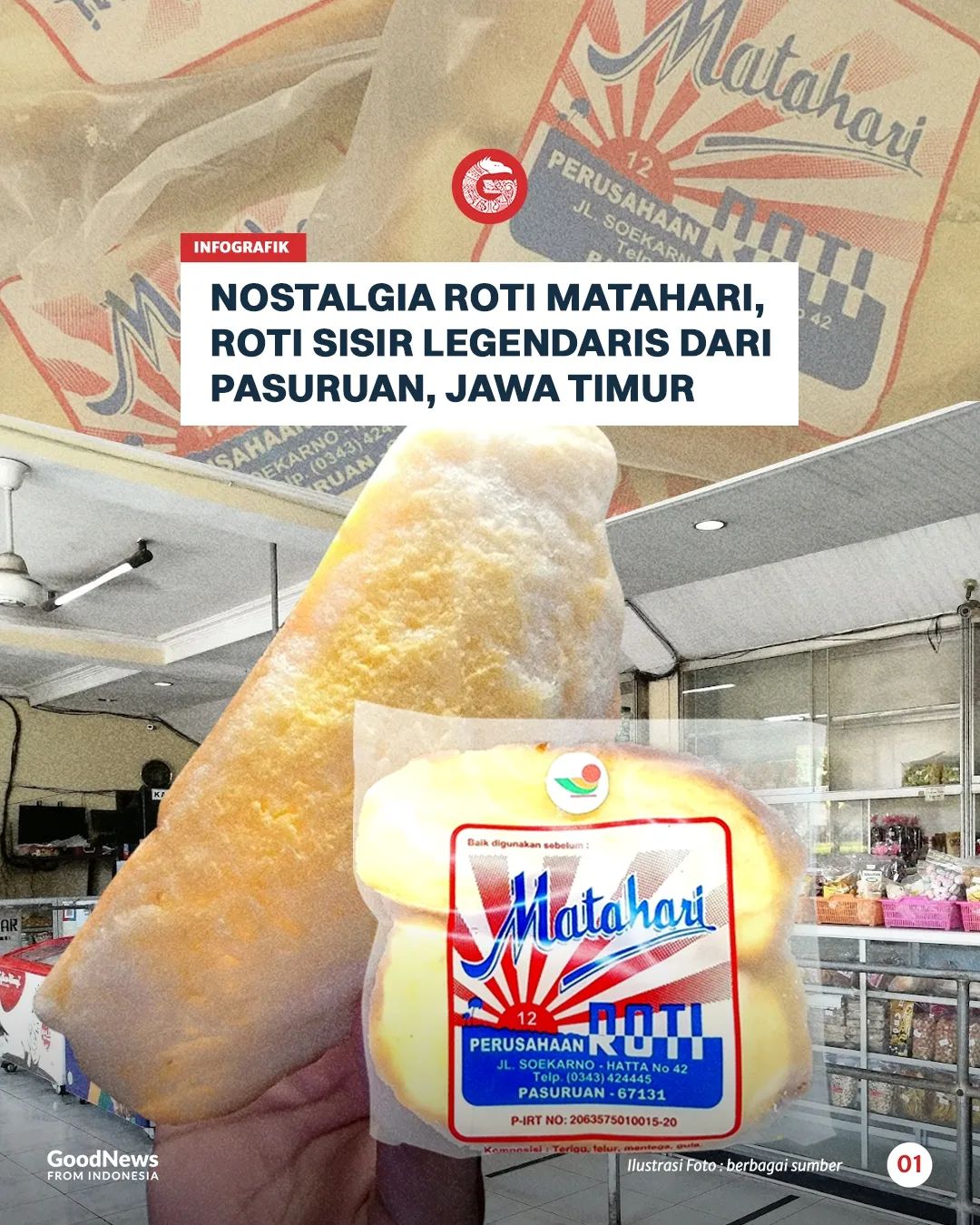 Filipino Roti Nostalgia Roti Matahari, Roti Sisir Legendaris dari Pasuruan, Jawa Timur