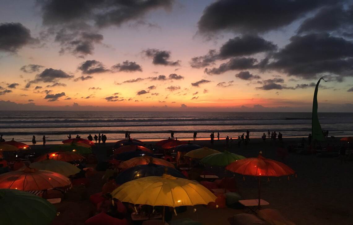 Seminyak Beach at sunset