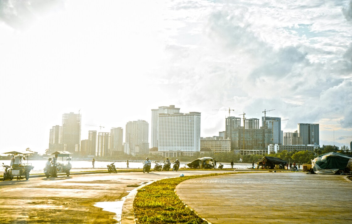 Sihanoukville city road.