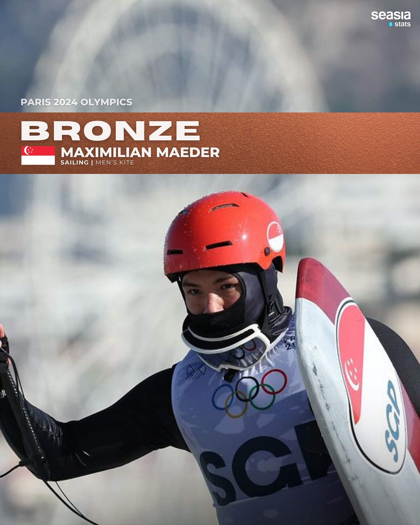 Paris 2024 Olympics | Bronze: Maximilian Maeder, Singapore (Sailing)