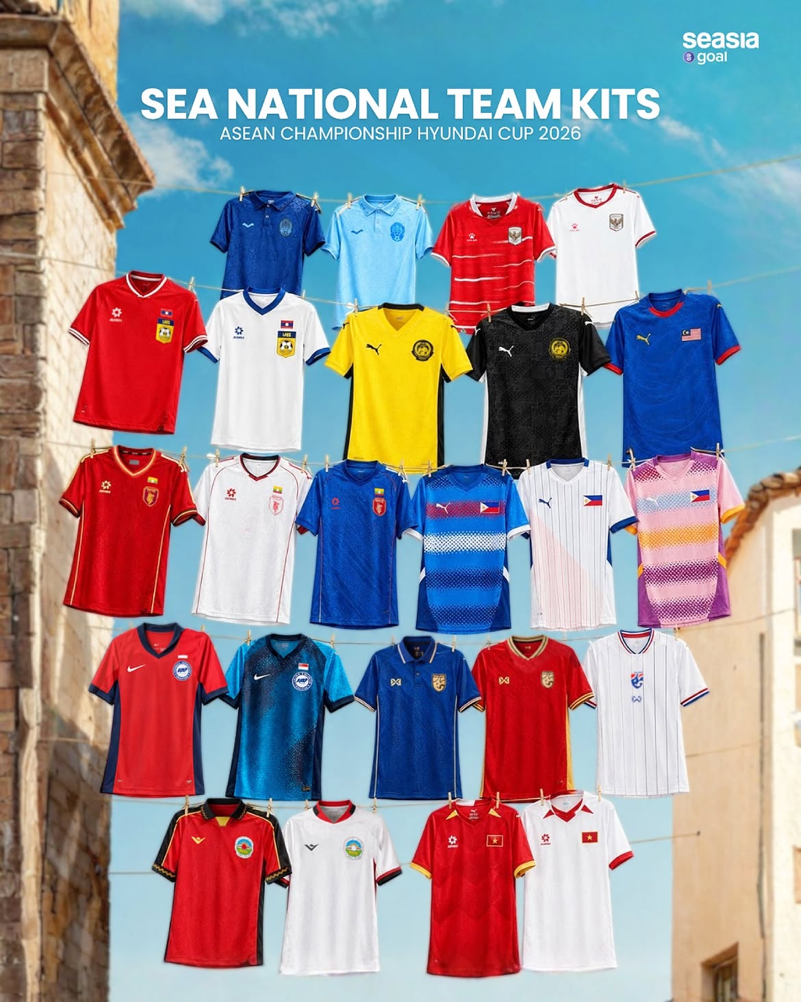 SEA's National Team Kits Take the Spotlight Ahead of ASEAN Hyundai Cup 2026