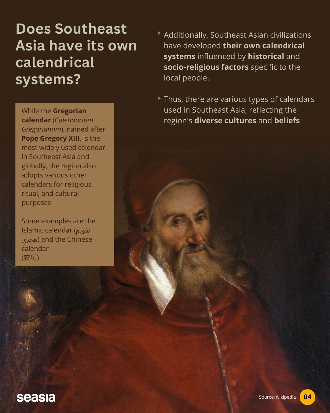 Southeast Asia has various distinct calendrical systems. What are they?