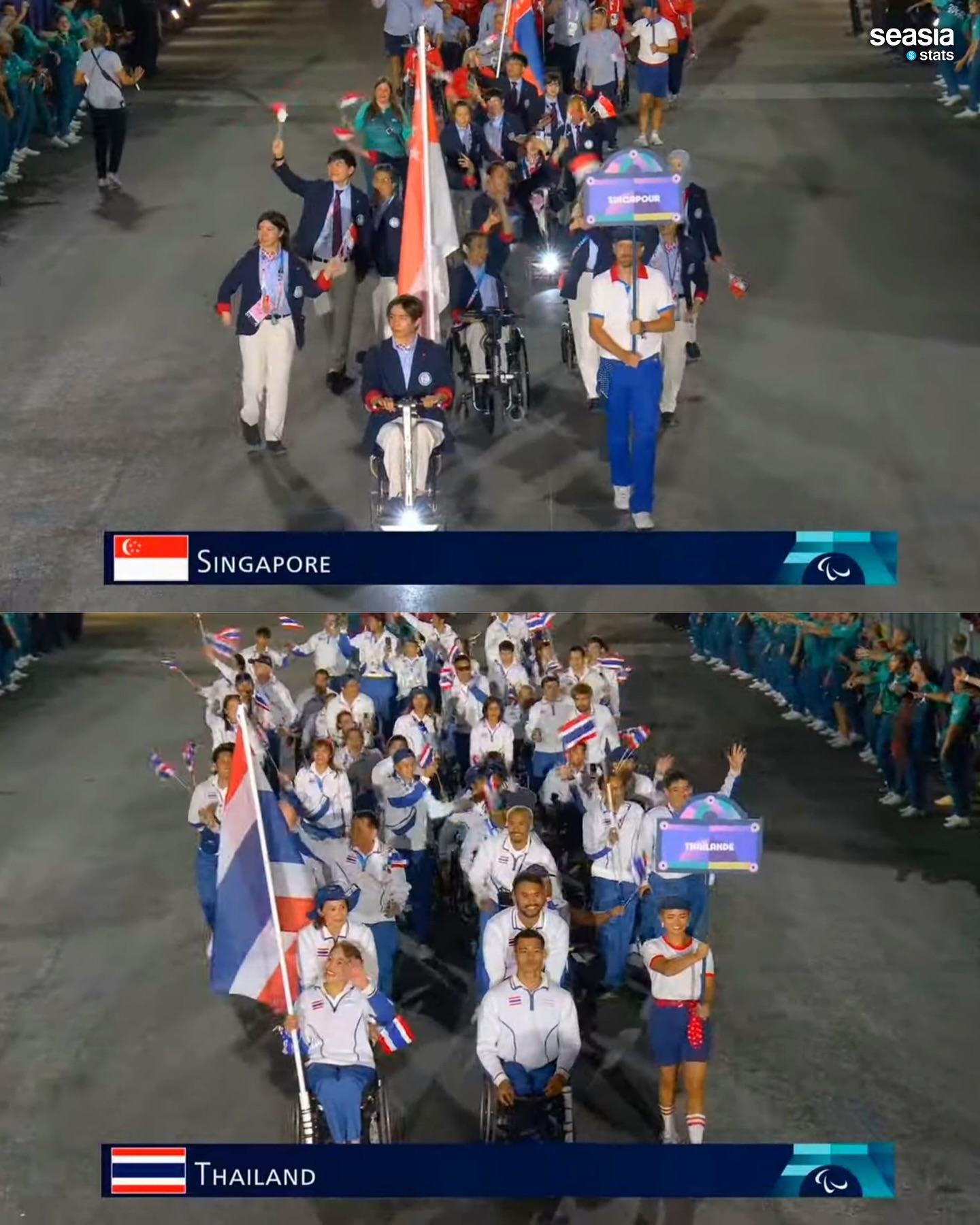Southeast Asian Squads at the 2024 Paralympics Opening Ceremony
