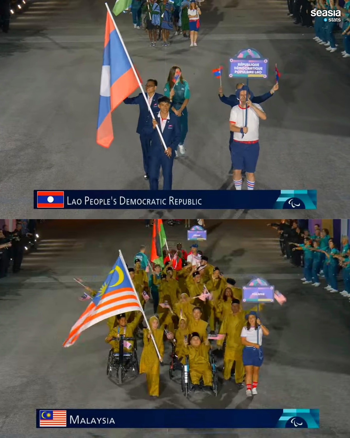 Southeast Asian Squads at the 2024 Paralympics Opening Ceremony