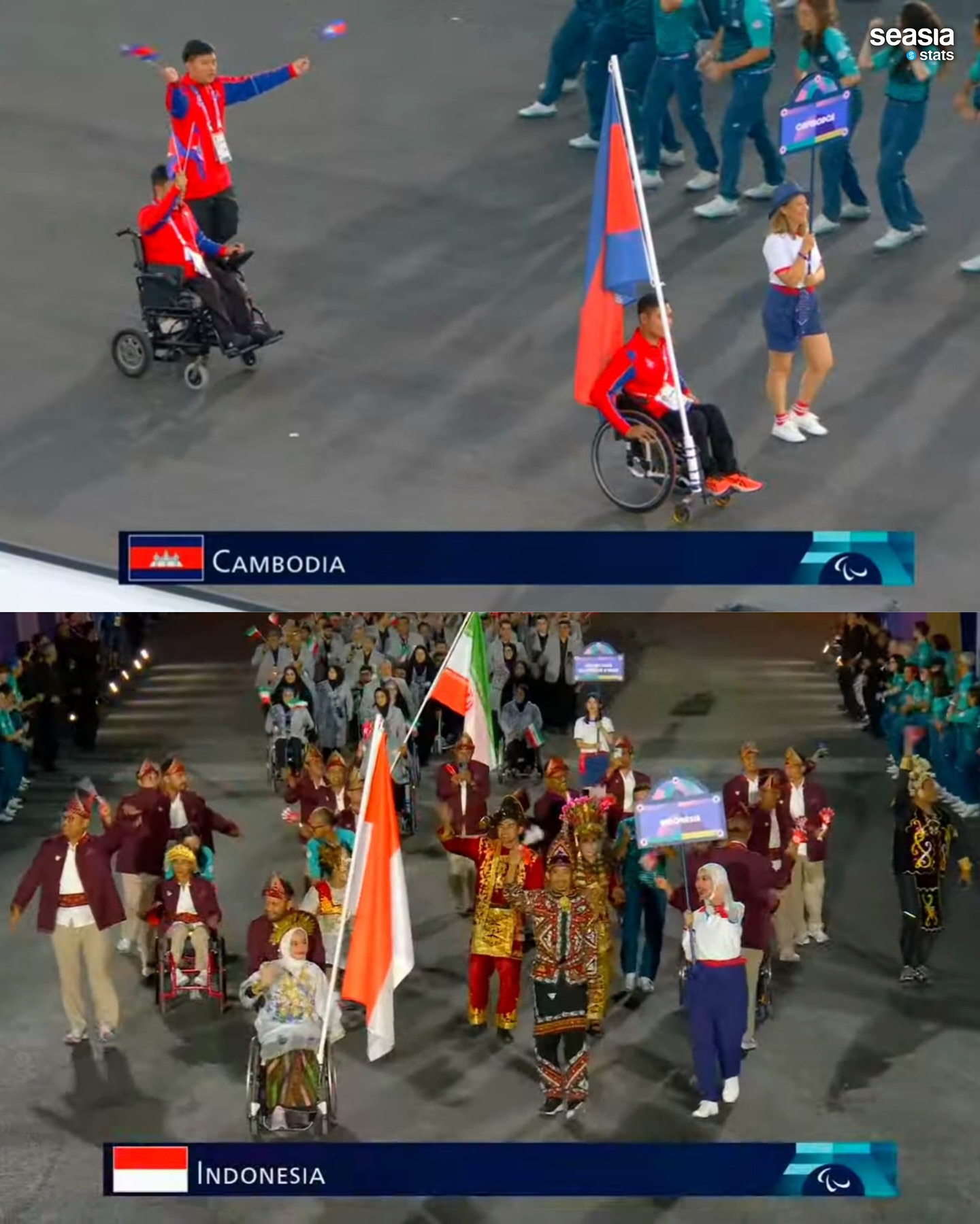 Southeast Asian Squads at the 2024 Paralympics Opening Ceremony