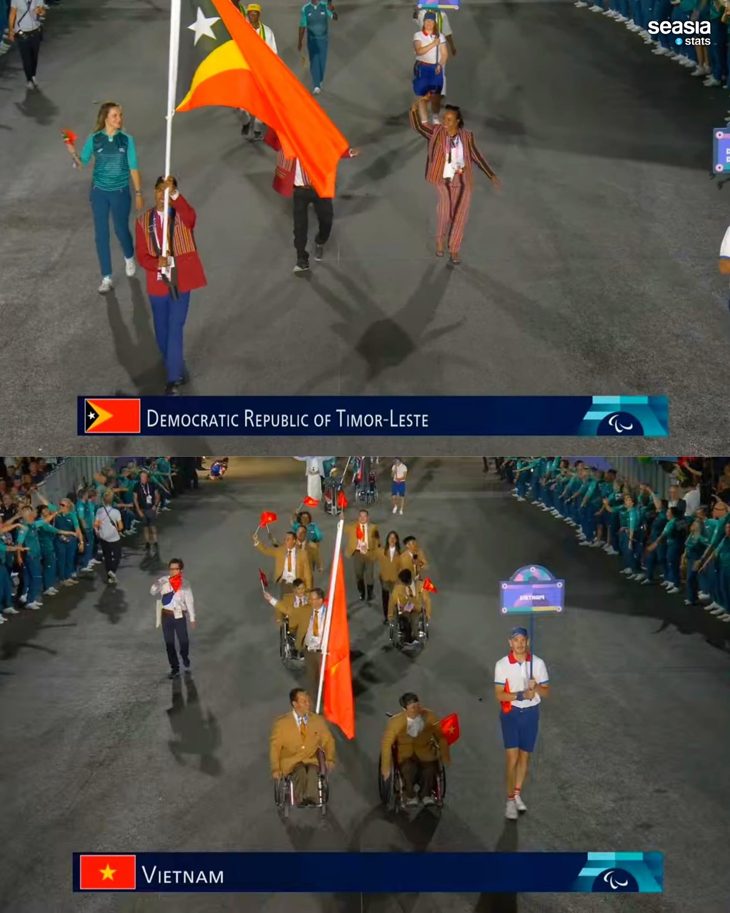 Southeast Asian Squads at the 2024 Paralympics Opening Ceremony