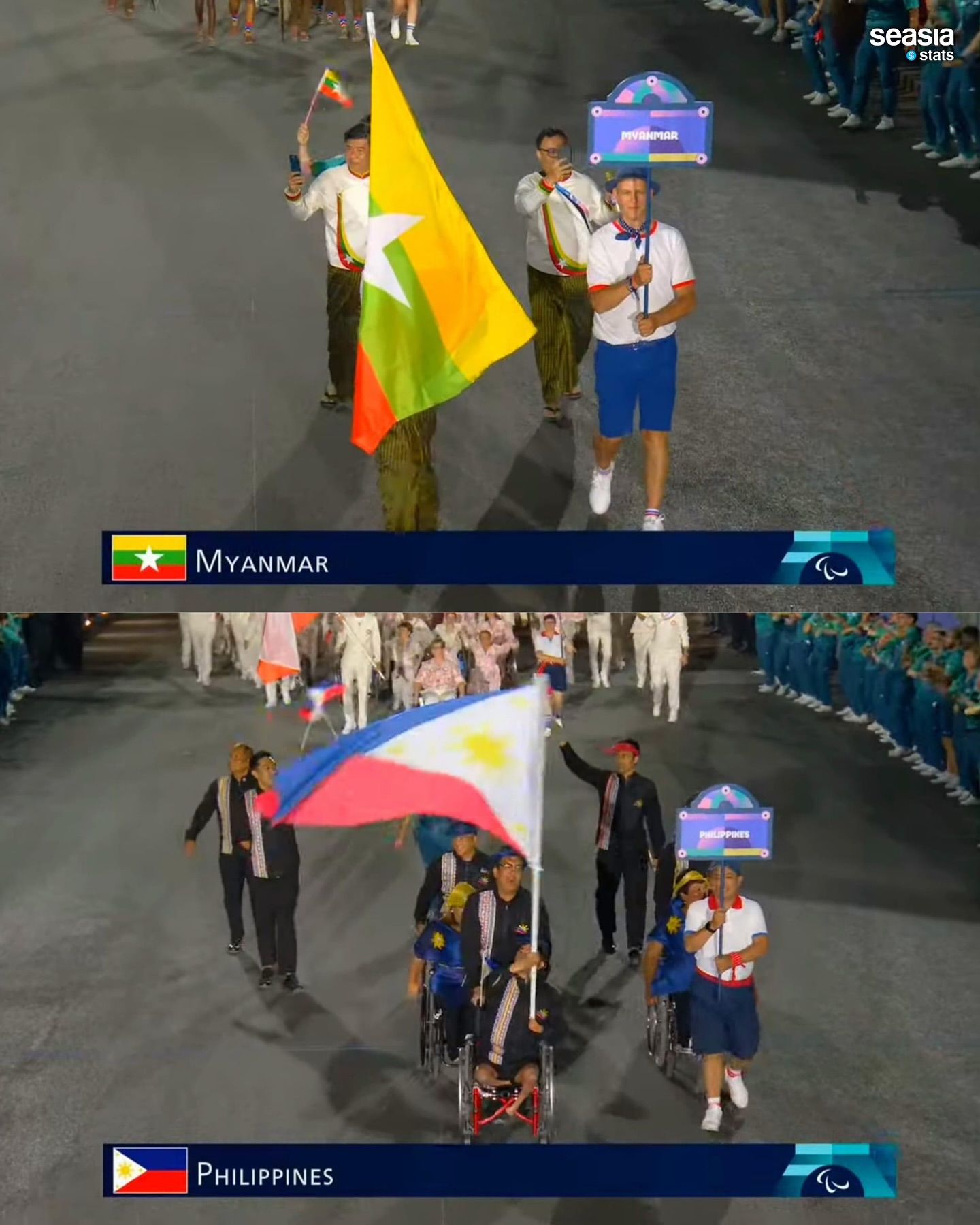 Southeast Asian Squads at the 2024 Paralympics Opening Ceremony