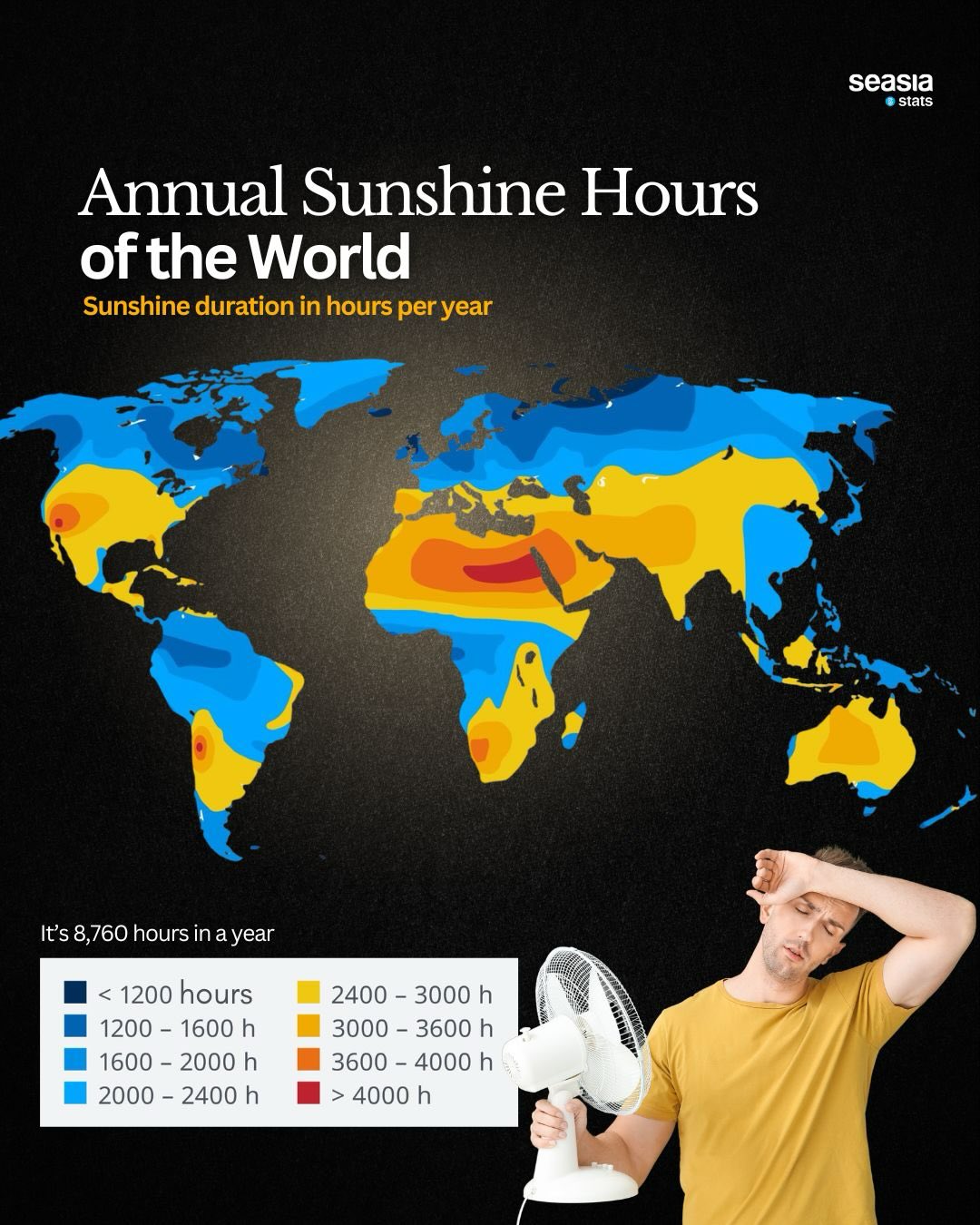 The World's Annual Sunshine Hours