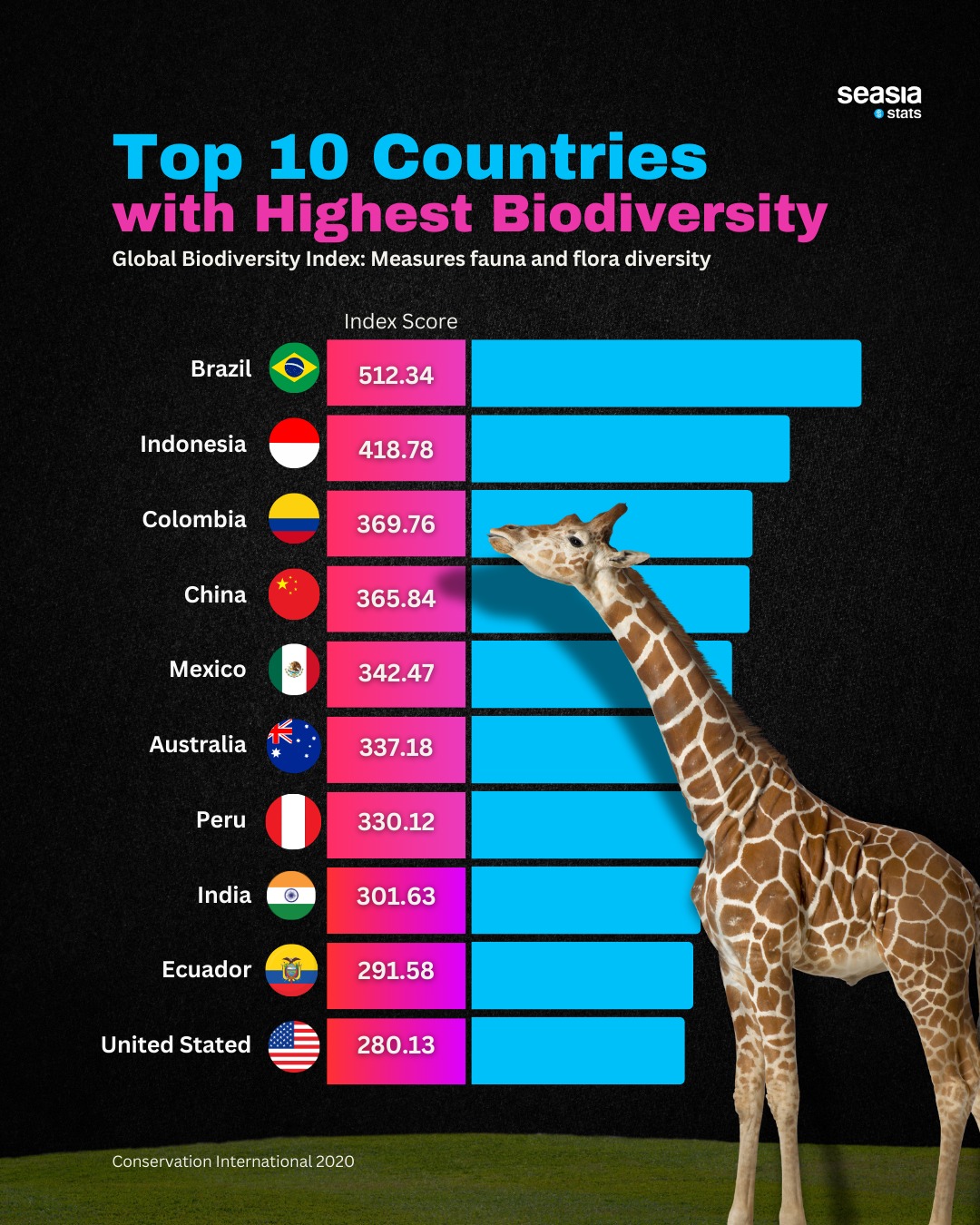 Top 10 Countries with Highest Biodiversity